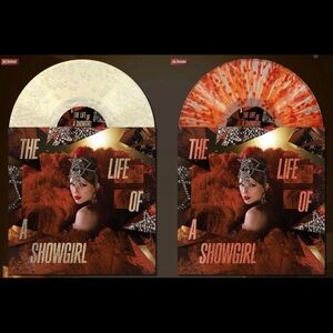 Taylor Swift Vinyl Records - Cream and Orange Tiny Bubbles Pair